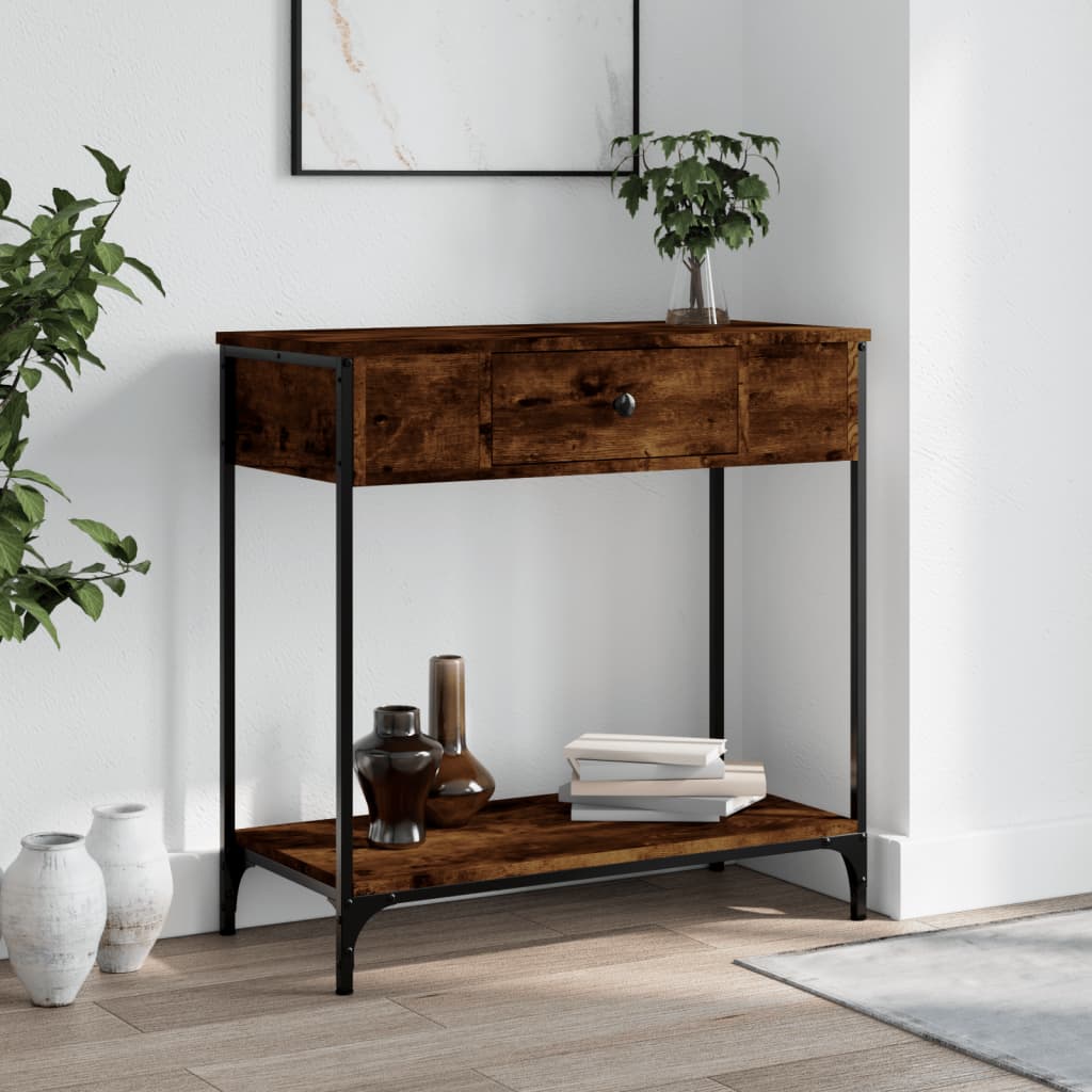 Konsolentisch Räuchereiche 75x34,5x75 cm Holzwerkstoff - Pazzar.ch