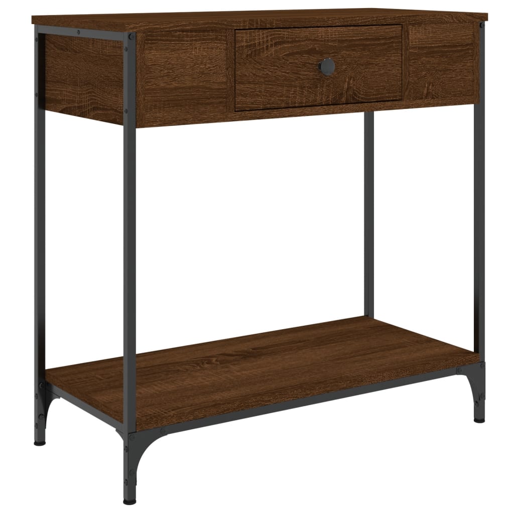 Konsolentisch Braun Eichen-Optik 75x34,5x75 cm Holzwerkstoff - Pazzar.ch