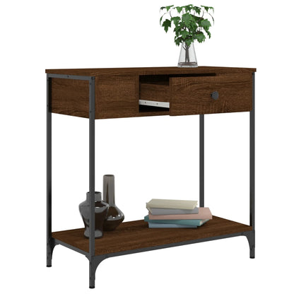 Konsolentisch Braun Eichen-Optik 75x34,5x75 cm Holzwerkstoff - Pazzar.ch
