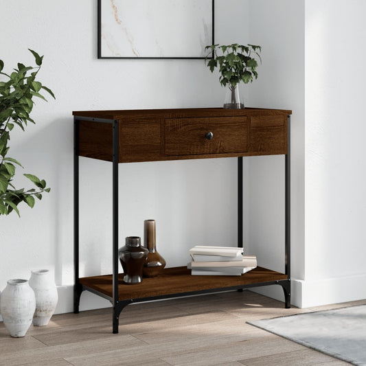 Konsolentisch Braun Eichen-Optik 75x34,5x75 cm Holzwerkstoff - Pazzar.ch