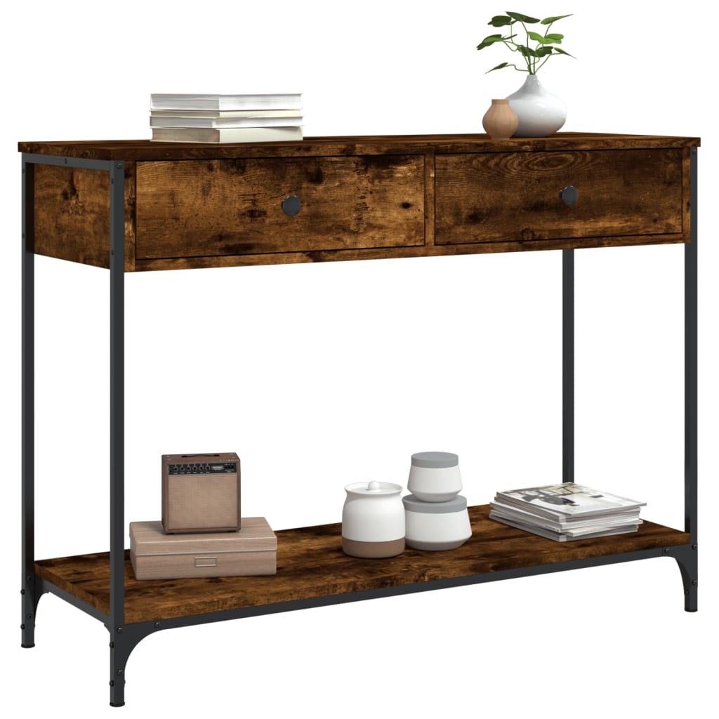 Konsolentisch Räuchereiche 100x34,5x75 cm Holzwerkstoff - Pazzar.ch