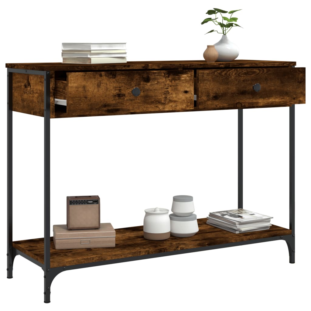 Konsolentisch Räuchereiche 100x34,5x75 cm Holzwerkstoff - Pazzar.ch