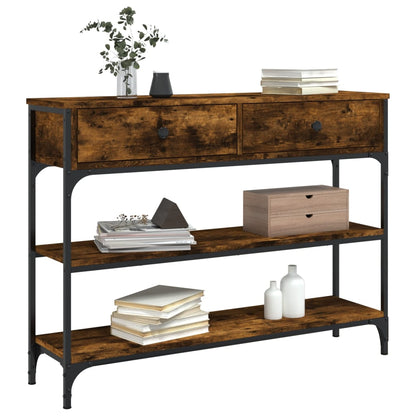 Konsolentisch Räuchereiche 100x25x75 cm Holzwerkstoff - Pazzar.ch