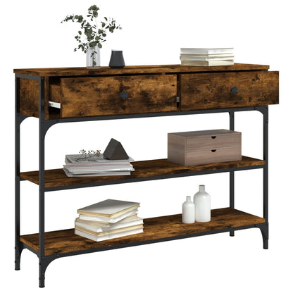 Konsolentisch Räuchereiche 100x25x75 cm Holzwerkstoff - Pazzar.ch