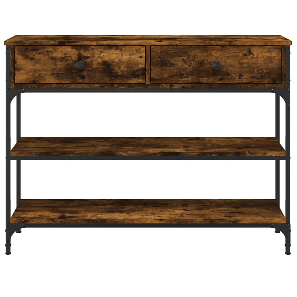 Konsolentisch Räuchereiche 100x25x75 cm Holzwerkstoff - Pazzar.ch