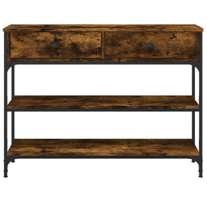 Konsolentisch Räuchereiche 100x25x75 cm Holzwerkstoff - Pazzar.ch