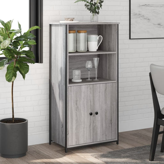 Highboard Grau Sonoma 62x36x121,5 cm Holzwerkstoff - Pazzar.ch