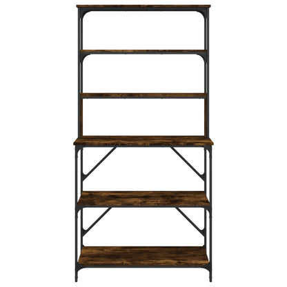 Bäckerregal 6 Fächer Räuchereiche 90x40x180 cm Holzwerkstoff - Pazzar.ch