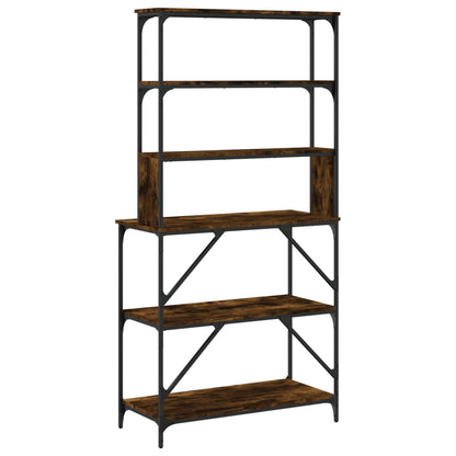 Bäckerregal 6 Fächer Räuchereiche 90x40x180 cm Holzwerkstoff - Pazzar.ch