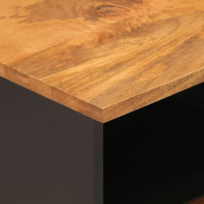 TV-Schrank Braun und Schwarz 70x33,5x46 cm Massivholz Mango - Pazzar.ch