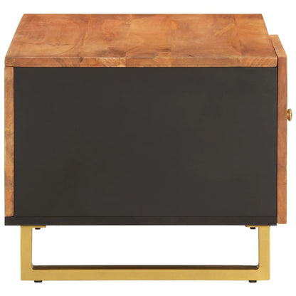 Couchtisch Braun und Schwarz 80x50x40 cm Massivholz Mango - Pazzar.ch