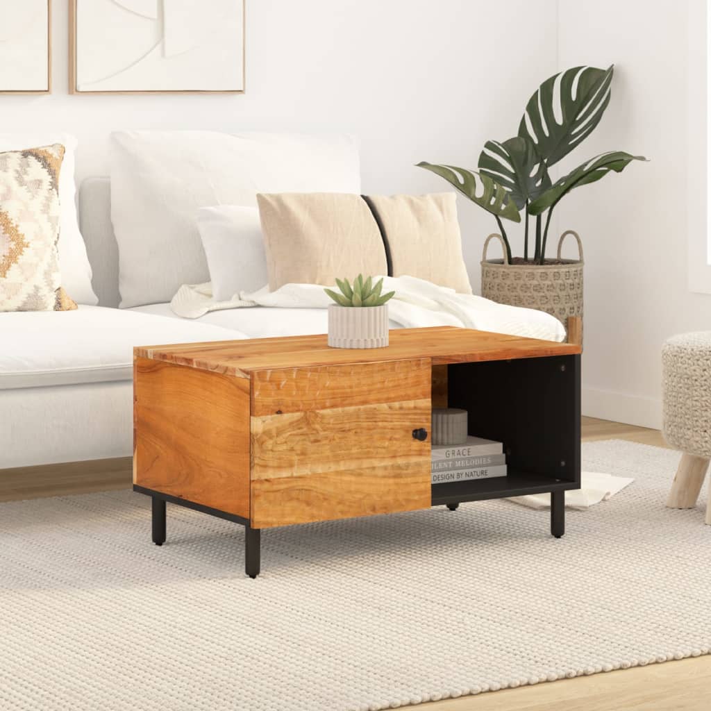 Couchtisch 80x50x40 cm Massivholz Akazie - Pazzar.ch