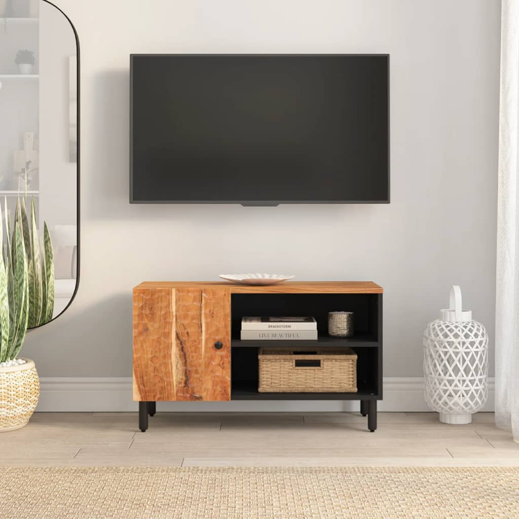TV-Schrank 80x33x46 cm Massivholz Akazie - Pazzar.ch