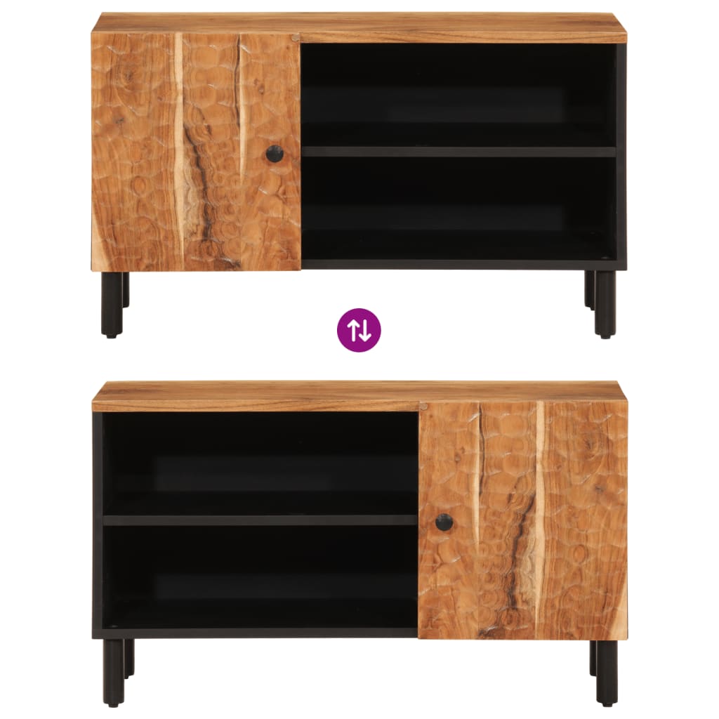 TV-Schrank 80x33x46 cm Massivholz Akazie - Pazzar.ch