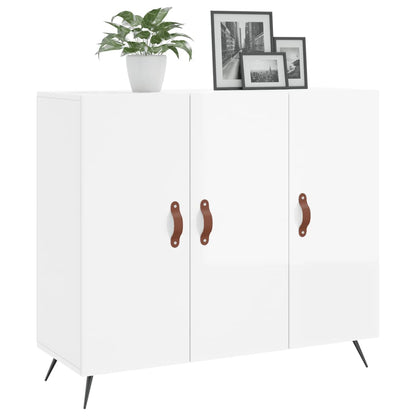 Sideboard Hochglanz-Weiß 90x34x80 cm Holzwerkstoff - Pazzar.ch
