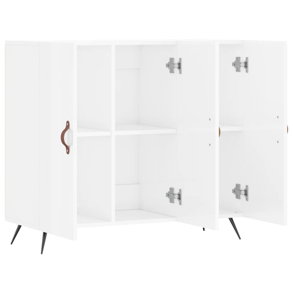 Sideboard Hochglanz-Weiß 90x34x80 cm Holzwerkstoff - Pazzar.ch
