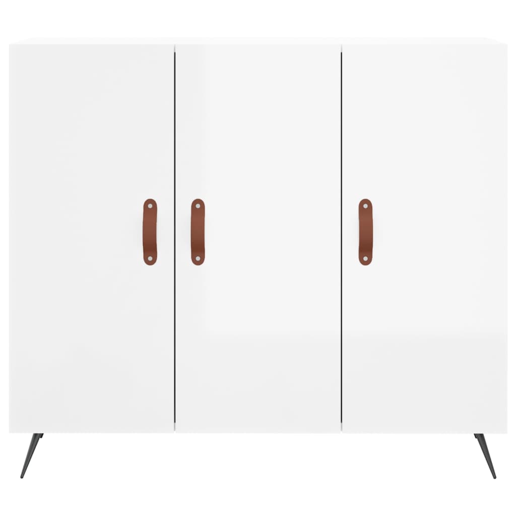 Sideboard Hochglanz-Weiß 90x34x80 cm Holzwerkstoff - Pazzar.ch