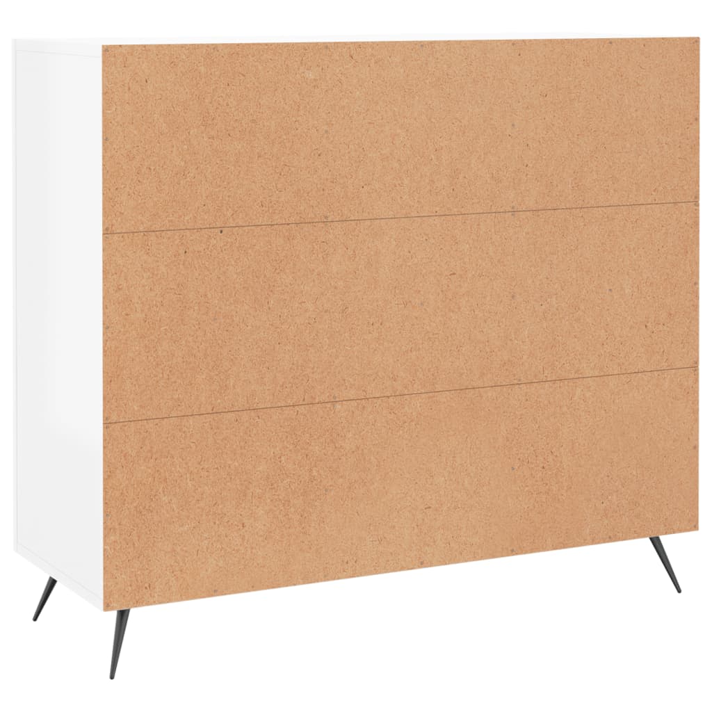 Sideboard Hochglanz-Weiß 90x34x80 cm Holzwerkstoff - Pazzar.ch