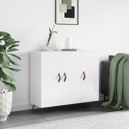 Sideboard Hochglanz-Weiß 90x34x80 cm Holzwerkstoff - Pazzar.ch
