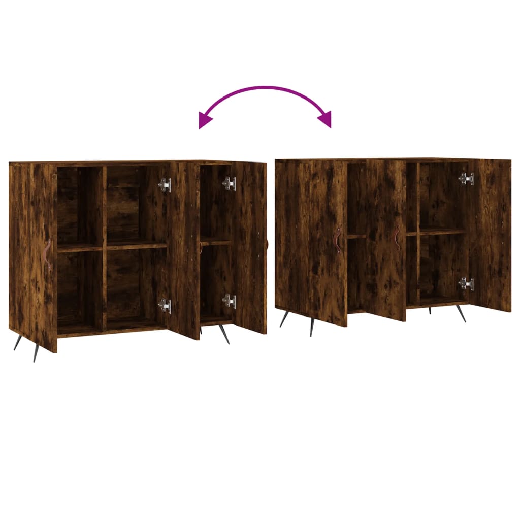 Sideboard Räuchereiche 90x34x80 cm Holzwerkstoff - Pazzar.ch
