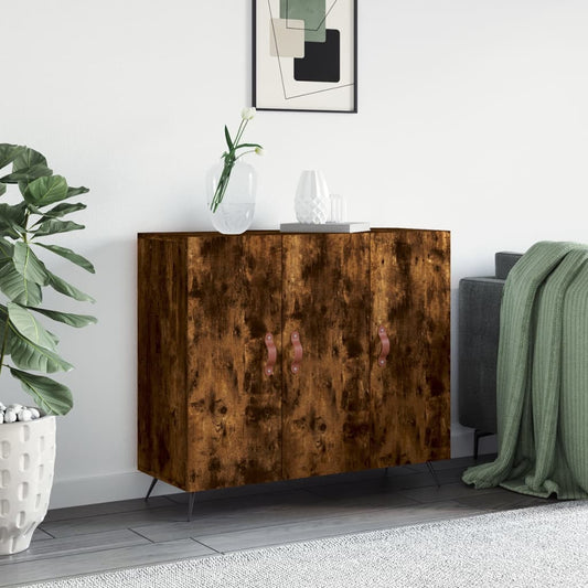 Sideboard Räuchereiche 90x34x80 cm Holzwerkstoff - Pazzar.ch