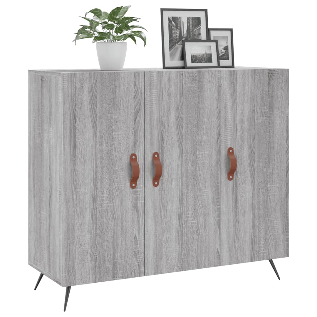 Sideboard Grau Sonoma 90x34x80 cm Holzwerkstoff - Pazzar.ch