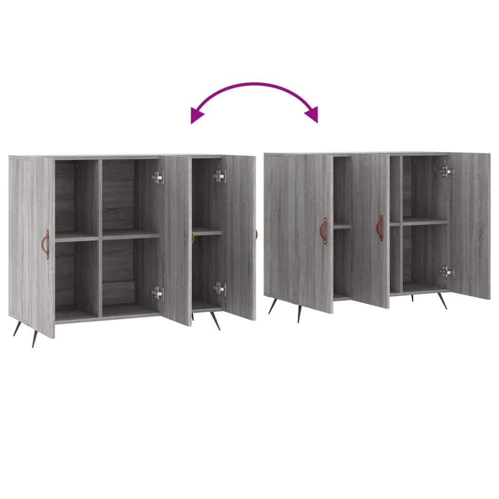 Sideboard Grau Sonoma 90x34x80 cm Holzwerkstoff - Pazzar.ch