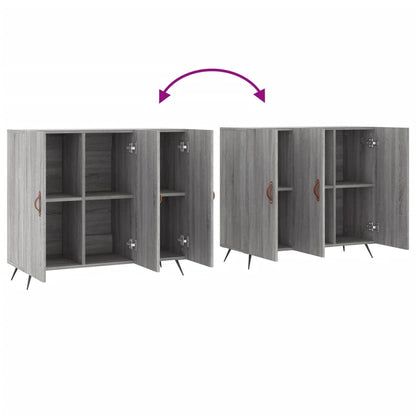 Sideboard Grau Sonoma 90x34x80 cm Holzwerkstoff - Pazzar.ch