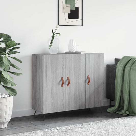 Sideboard Grau Sonoma 90x34x80 cm Holzwerkstoff - Pazzar.ch