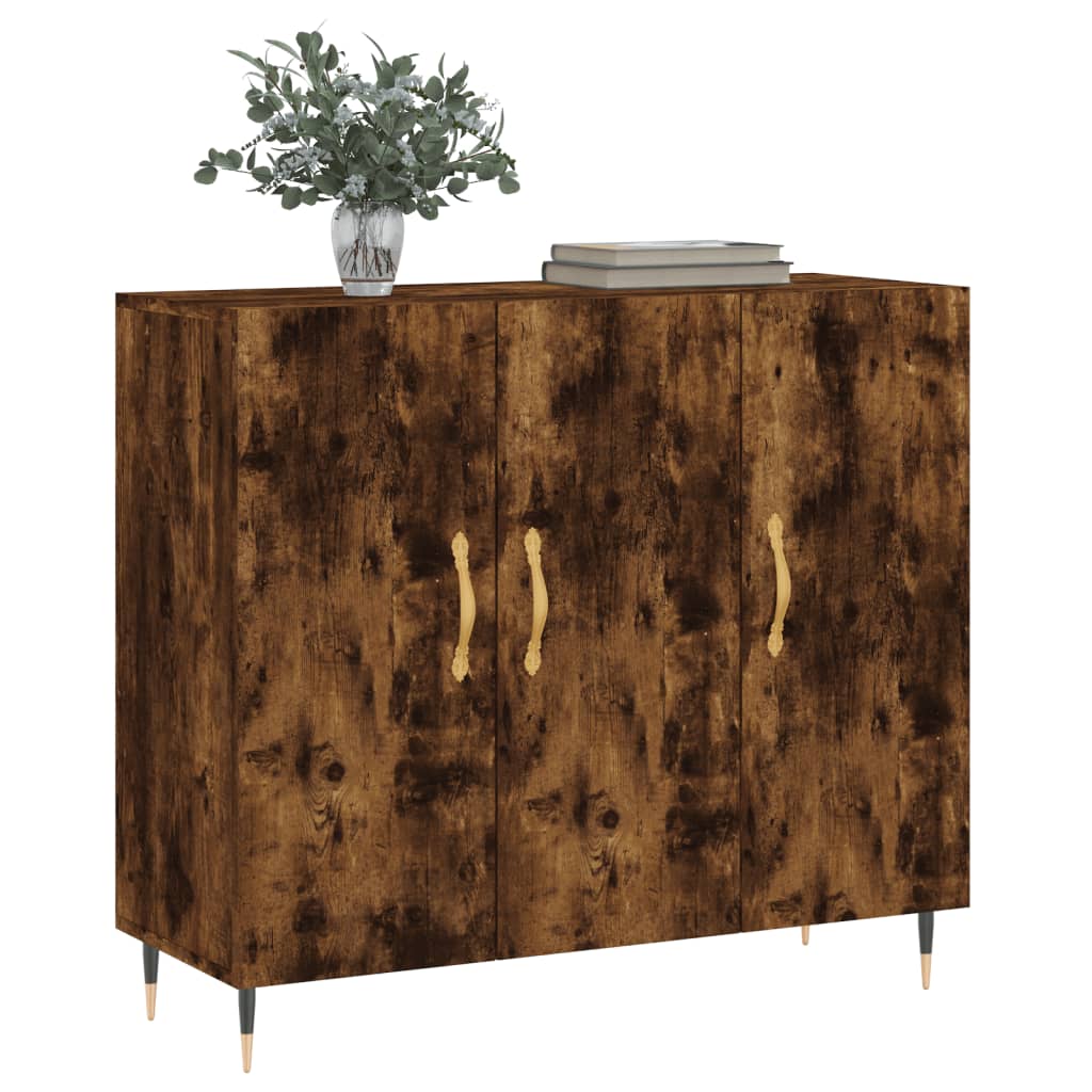 Sideboard Räuchereiche 90x34x80 cm Holzwerkstoff - Pazzar.ch
