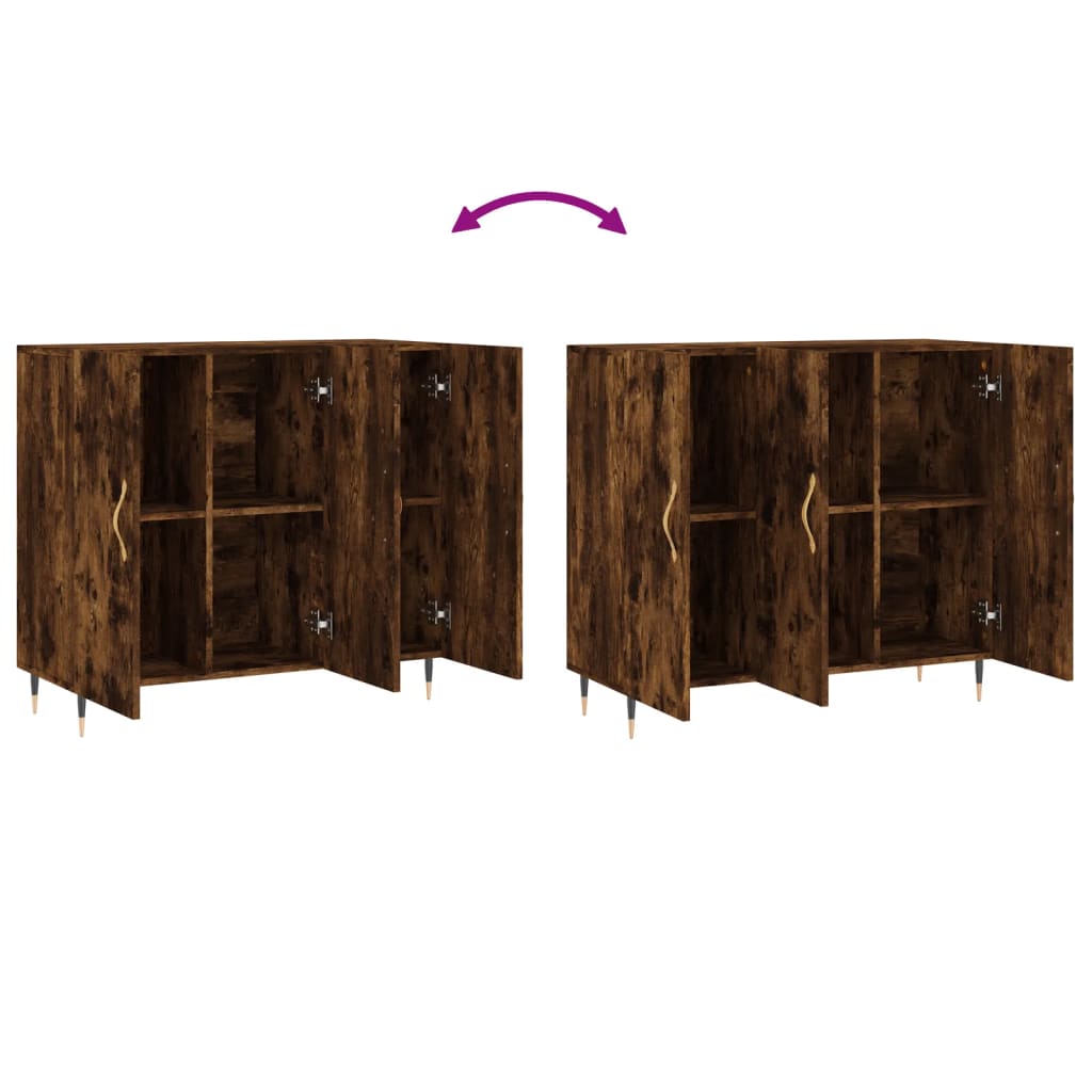 Sideboard Räuchereiche 90x34x80 cm Holzwerkstoff - Pazzar.ch