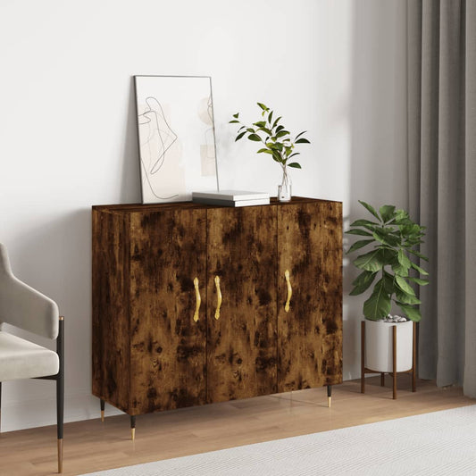 Sideboard Räuchereiche 90x34x80 cm Holzwerkstoff - Pazzar.ch