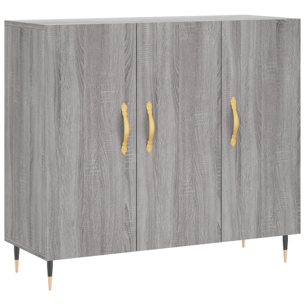 Sideboard Grau Sonoma 90x34x80 cm Holzwerkstoff - Pazzar.ch