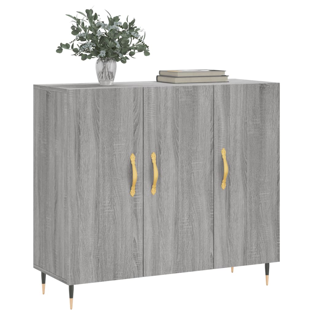 Sideboard Grau Sonoma 90x34x80 cm Holzwerkstoff - Pazzar.ch