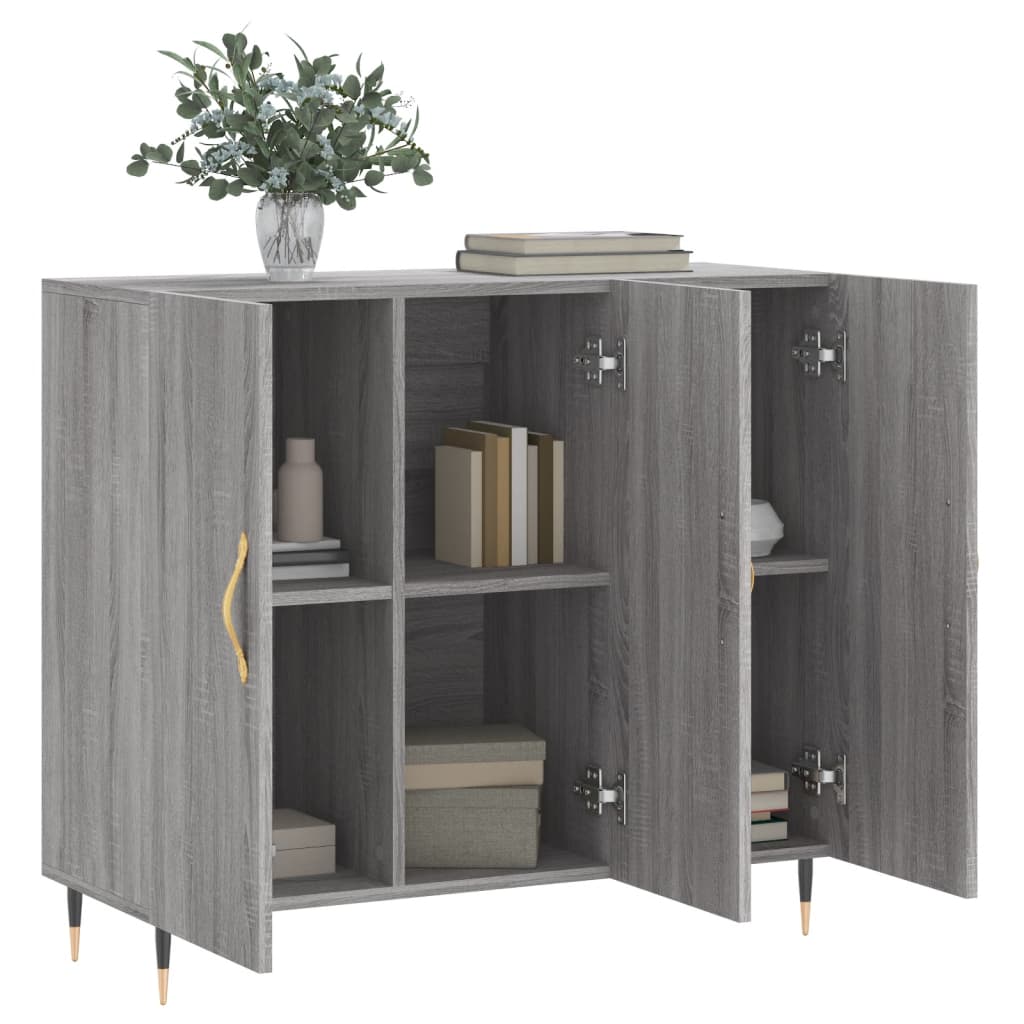 Sideboard Grau Sonoma 90x34x80 cm Holzwerkstoff - Pazzar.ch
