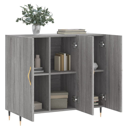Sideboard Grau Sonoma 90x34x80 cm Holzwerkstoff - Pazzar.ch