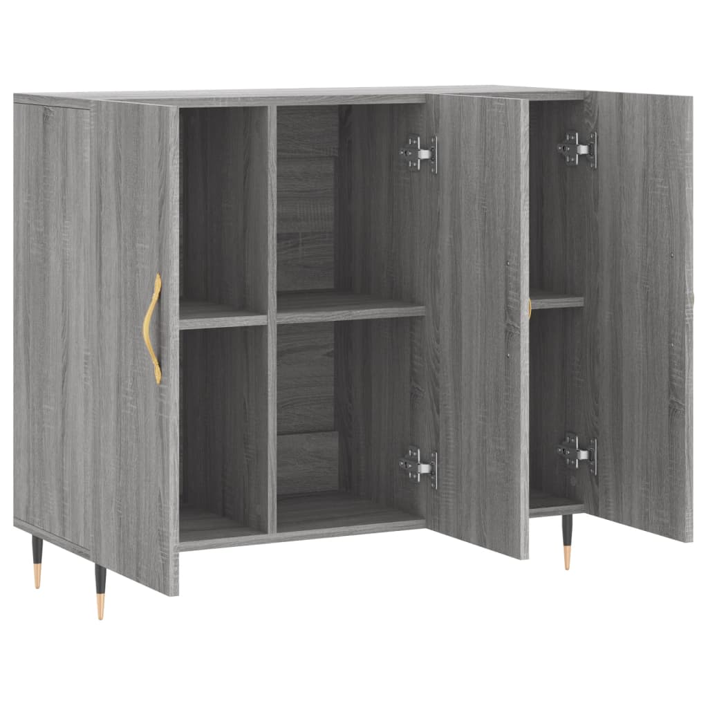 Sideboard Grau Sonoma 90x34x80 cm Holzwerkstoff - Pazzar.ch