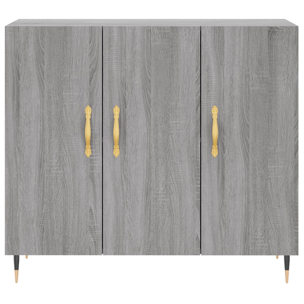 Sideboard Grau Sonoma 90x34x80 cm Holzwerkstoff - Pazzar.ch