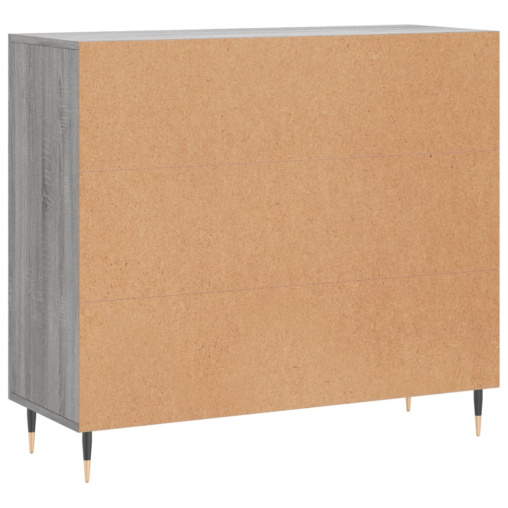 Sideboard Grau Sonoma 90x34x80 cm Holzwerkstoff - Pazzar.ch