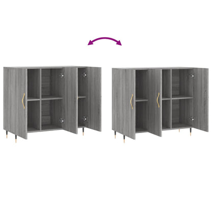 Sideboard Grau Sonoma 90x34x80 cm Holzwerkstoff - Pazzar.ch