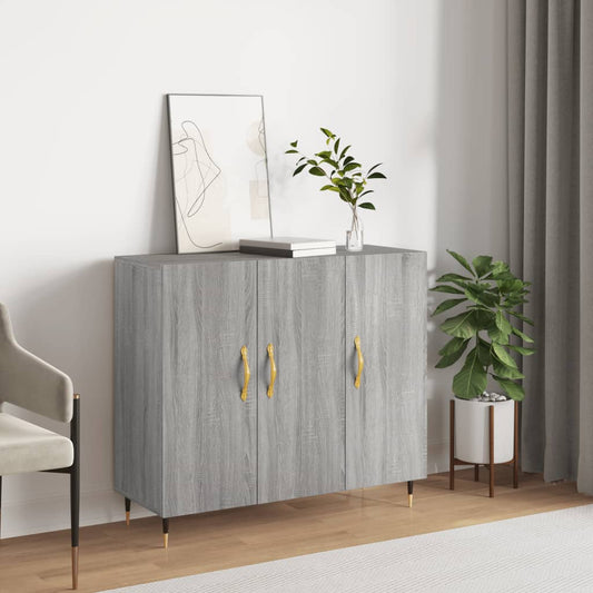 Sideboard Grau Sonoma 90x34x80 cm Holzwerkstoff - Pazzar.ch