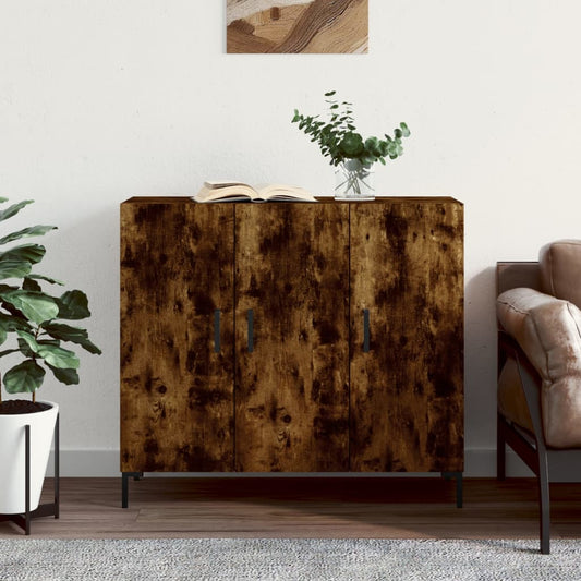 Sideboard Räuchereiche 90x34x80 cm Holzwerkstoff - Pazzar.ch