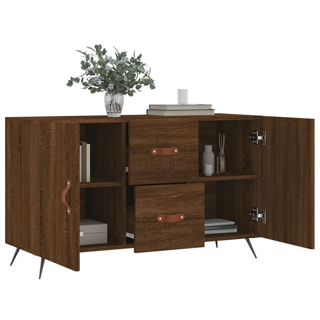 Sideboard Braun Eichen-Optik 100x36x60 cm Holzwerkstoff - Pazzar.ch
