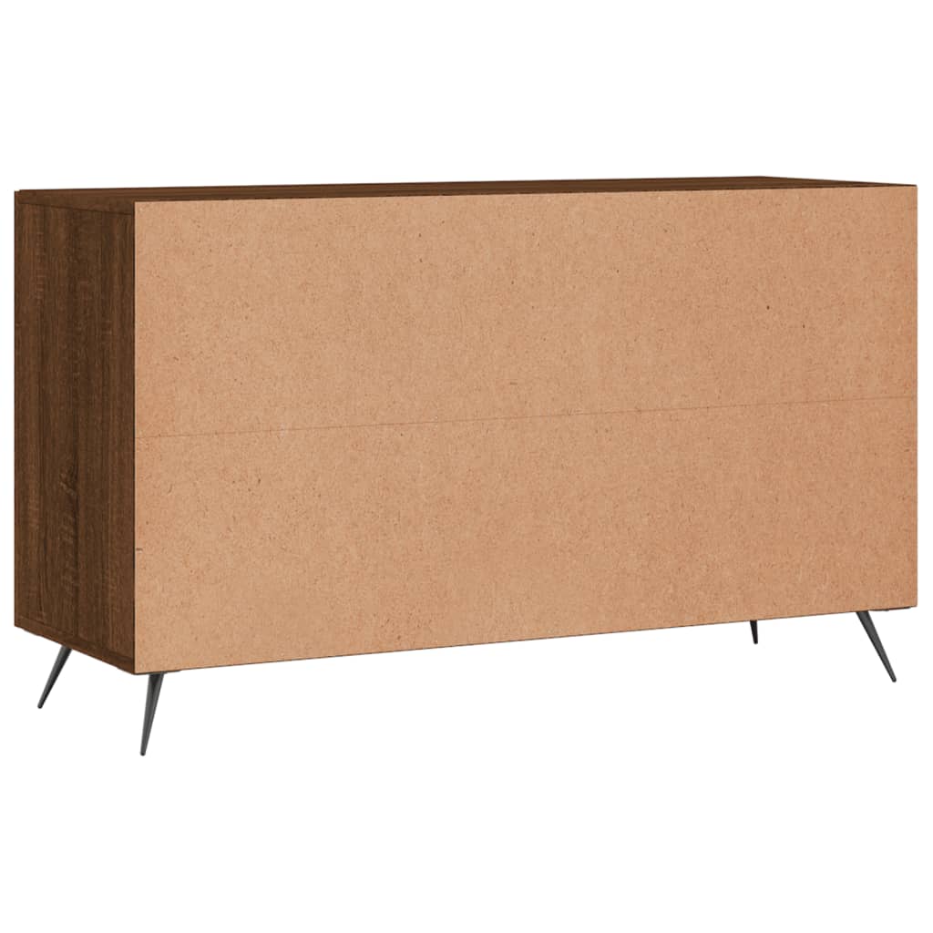 Sideboard Braun Eichen-Optik 100x36x60 cm Holzwerkstoff - Pazzar.ch