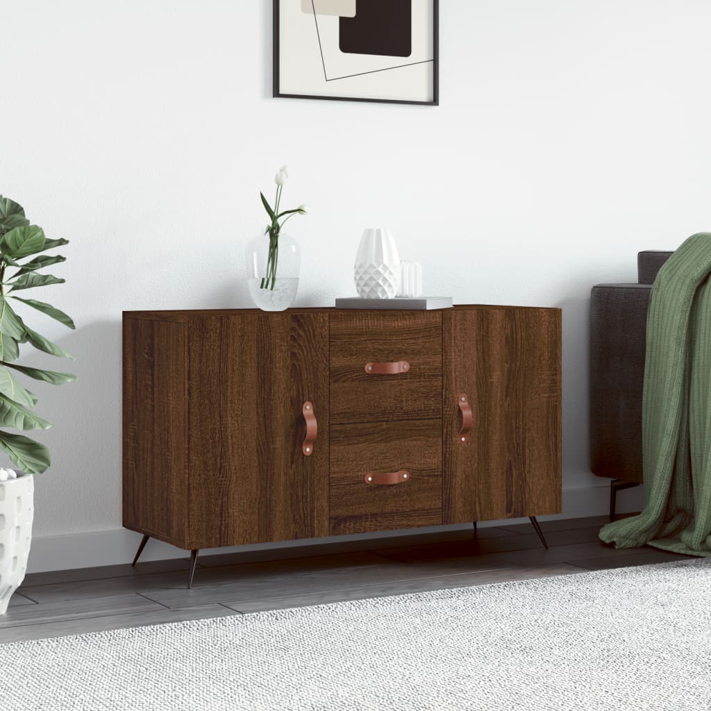 Sideboard Braun Eichen-Optik 100x36x60 cm Holzwerkstoff - Pazzar.ch
