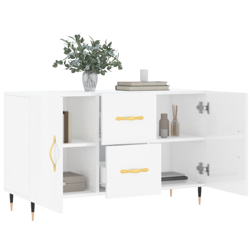 Sideboard Hochglanz-Weiß 100x36x60 cm Holzwerkstoff - Pazzar.ch