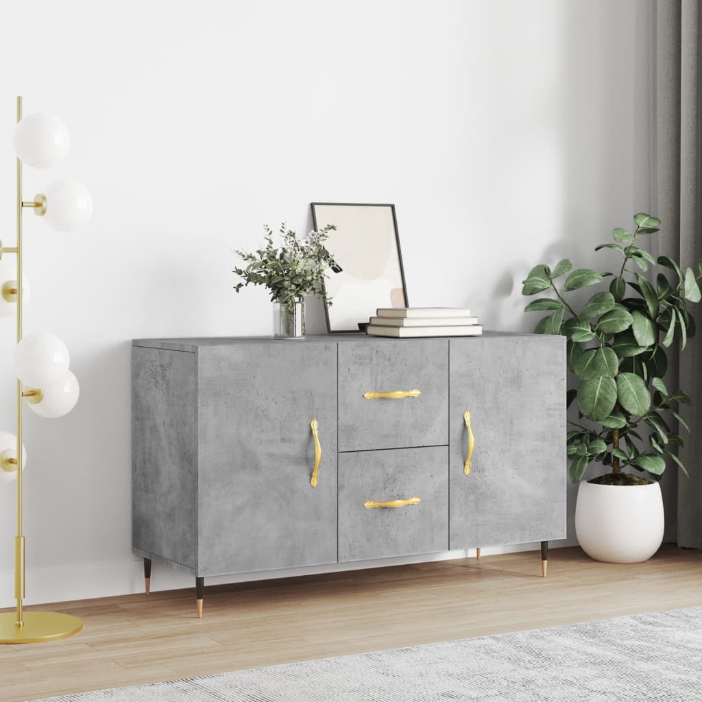 Sideboard Betongrau 100x36x60 cm Holzwerkstoff - Pazzar.ch