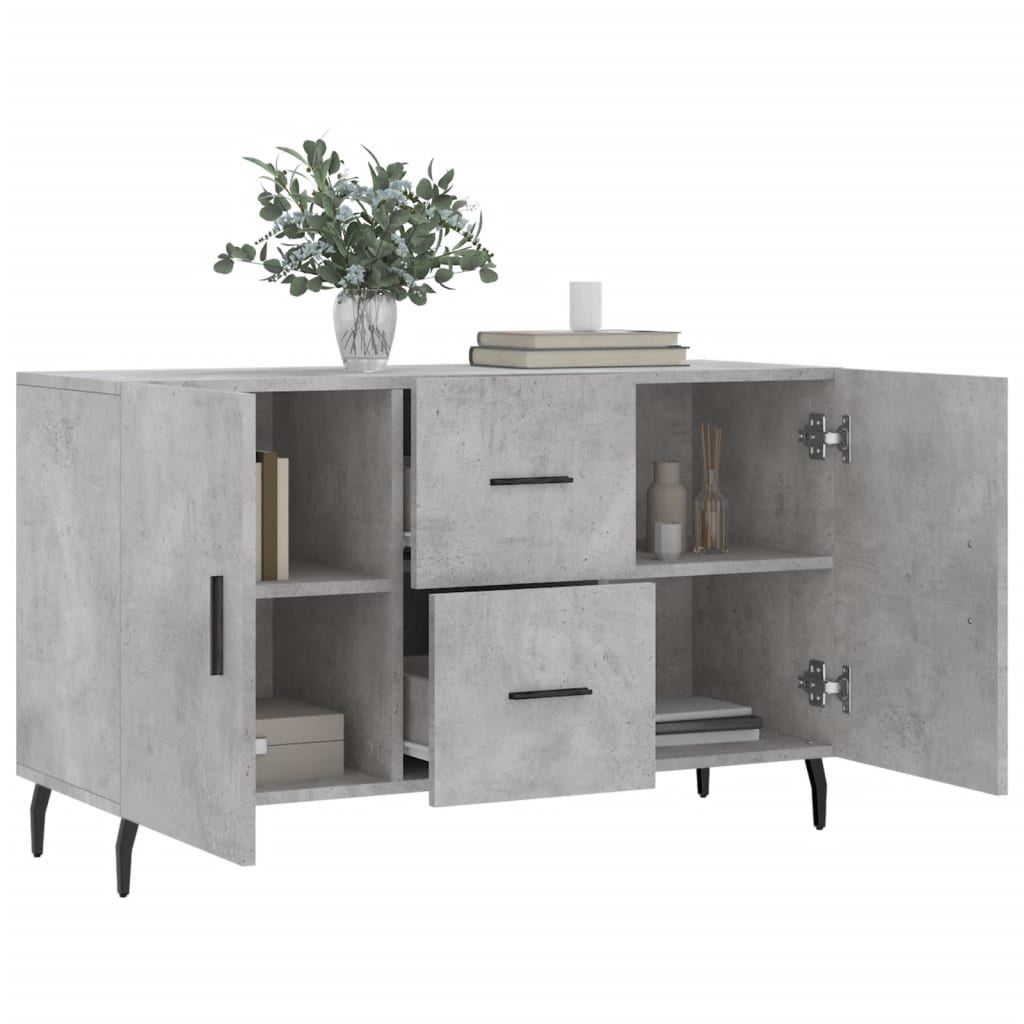 Sideboard Betongrau 100x36x60 cm Holzwerkstoff - Pazzar.ch