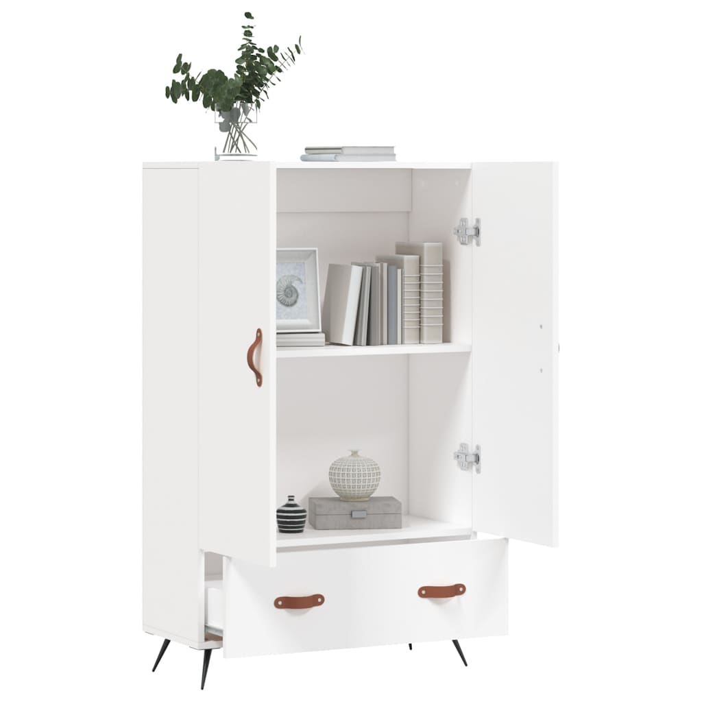 Highboard Weiß 69,5x31x115 cm Holzwerkstoff - Pazzar.ch