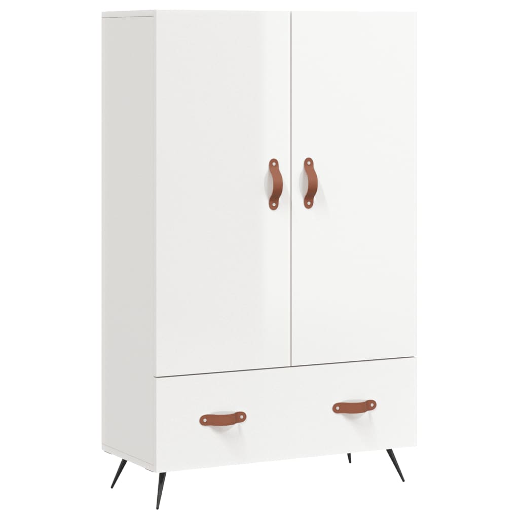 Highboard Hochglanz-Weiß 69,5x31x115 cm Holzwerkstoff - Pazzar.ch